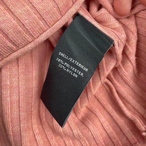 7 For All Mankind Women's Pink Cropped Button Up Cardigan Size Large Long Sleeve - Picture 4 of 6